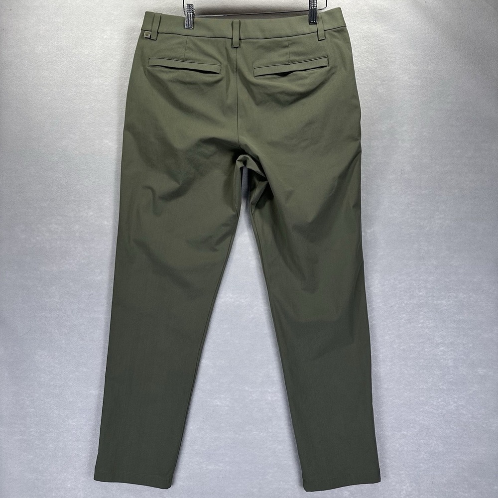 Lululemon Commission Pant Olive Green Mens 34 LM5AR3S Technical Chino Trousers - Picture 4 of 10